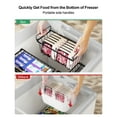 iSPECLE Freezers Organizer Bins 5 Pack Stackable Freezers Baskets for