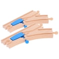 thumbnail image 2 of 2pcs Wooden Train Track Intersections Switch Track Accessories Toy Train Set Compatible With Major Brands Educational And Fun For Kids, 2 of 9
