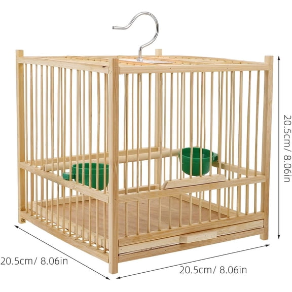 Bird Cage for Small Parrots with Hanging Hook & Tray - Retro Design for Lovebirds & Cockatiels