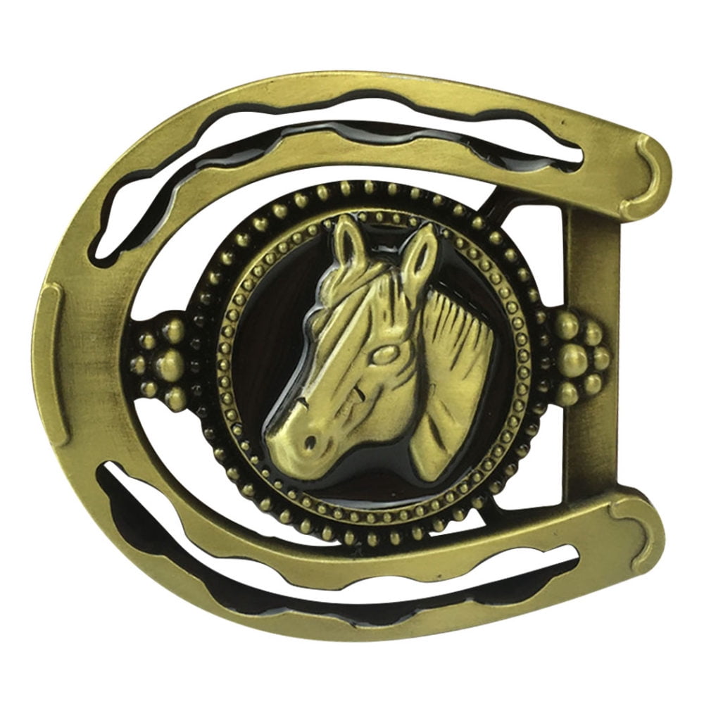 Horseshoe Ring Shape Belt Buckle Country Western Cowboy Style