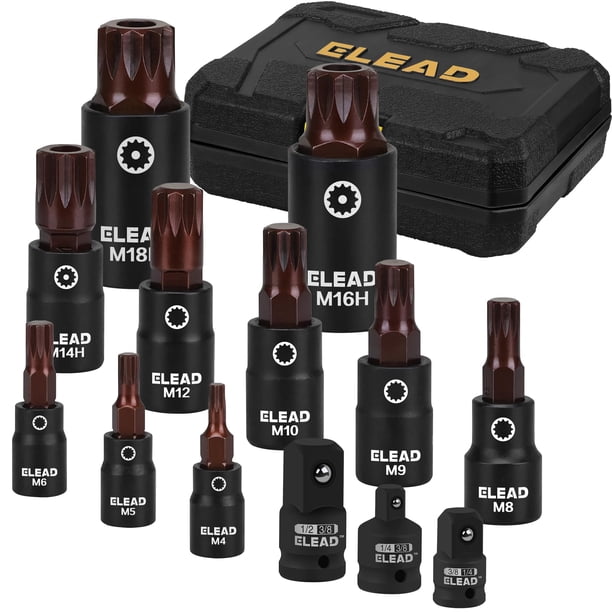 Juego de brocas ELEAD de 13 piezas XZN con triple ranura cuadrada