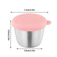 thumbnail image 3 of Stainless Steel Dipping Cup with Lid, 8oz Portable Condiment Container, Non-slip Base & Leak-proof Design for Sauces, Dressings, Ideal for Outdoor Picnics, Bbqs, and On-the-go Meals, 3 of 8