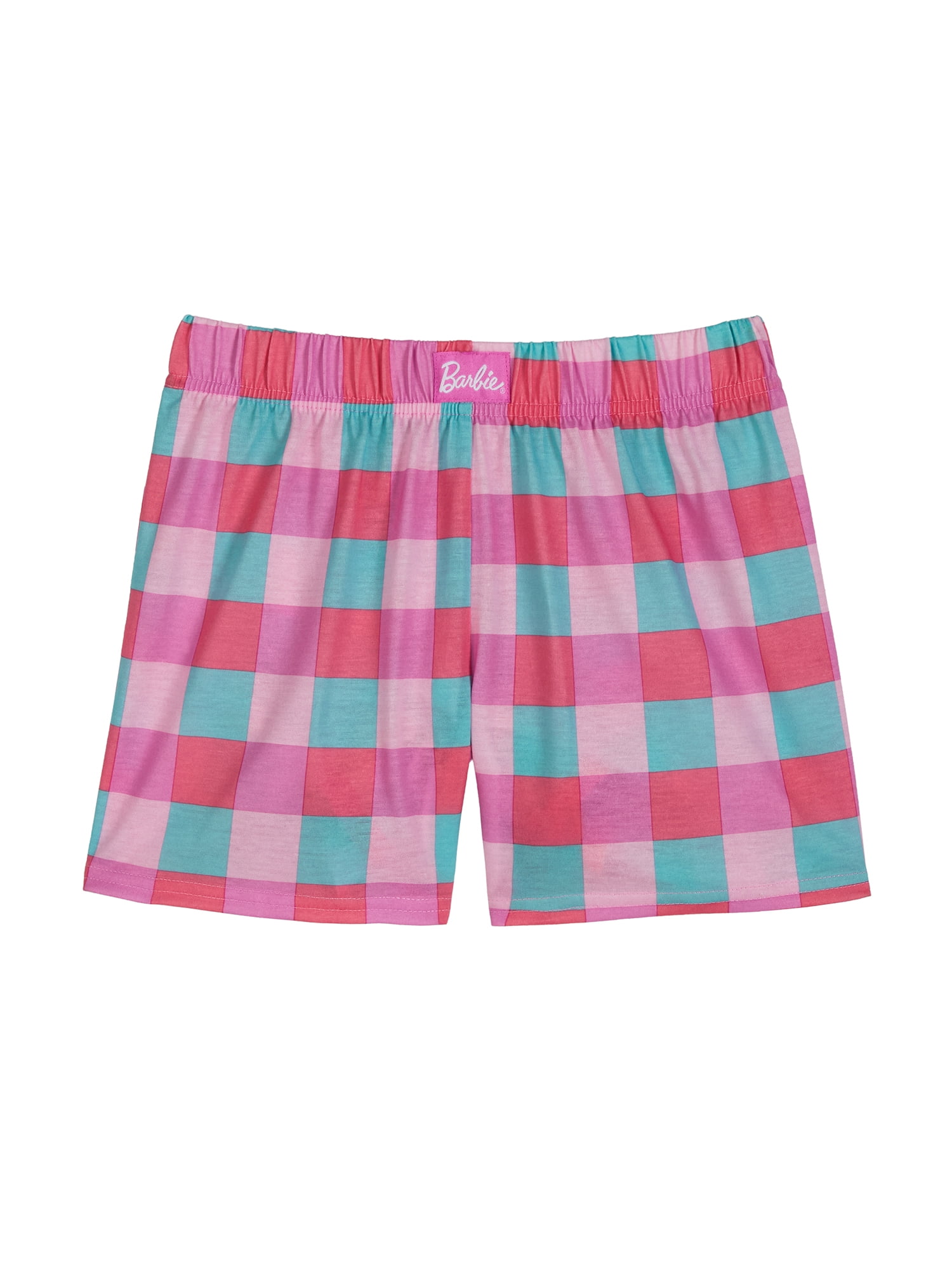 Barbie Girls Short Sleeve Snug Fit Sleep Top and Shorts Pajama Set, 2-Piece, Sizes 4-10