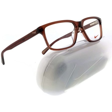 Nike 7239-254-55 Square Men’s Brown Frame Clear Lens Genuine Eyeglasses