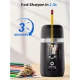 thumbnail image 3 of JARLINK Automatic Electric Pencil Sharpener - Hands-Free Operation, 3 Sharpness Modes, 3-Second Sharpening, Rechargeable & Portable for 7-12mm Pencil, 3 of 8