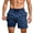 Blue Shark, variant on Men's Swim Trunks with Compression Liner, Summer Quick Dry Beach Drawstring Board Shorts，5" Inseam(L, Blue Shark)