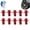 Red, variant on Car Wheel Car Rim Caps Rivets Lip Screw Bolt Tires Replacement Exterior Decorations Refits Wheel Rim Rivets Nut