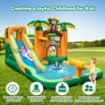 thumbnail image 5 of Aimee Lii Monkey Themed Inflatable Water Slide Bouncer with Splash Pool, 181" x 112" x 90.5", 5 of 8