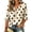 Beige, variant on Going Out Tops for Women 3/4 Sleeve Polka Dot Tops Loose Fit Casual Dressy V Neck Shirts Blouses Fashion Fall Clothes