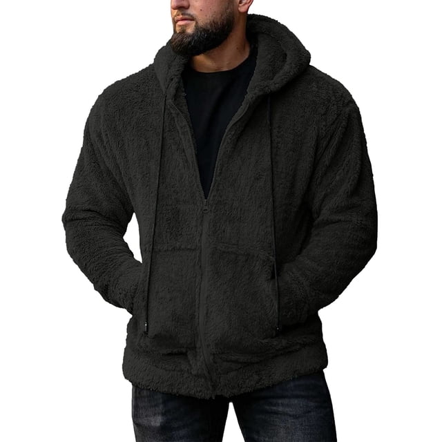 Prendas de vestir para hombre con bolsillos Cordón Sudadera con cremallera completa Sudaderas con capucha Abrigos de color sólido Otoño Invierno Chaqueta de ocio cálida