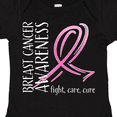 thumbnail image 4 of Inktastic Breast Cancer Awareness Fight, Care, Cure Boys or Girls Baby Bodysuit, 4 of 5