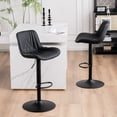 thumbnail image 3 of Kidol & Shellder Black Bar Stools Set of 2 Modern Kitchen Island Barstool, 3 of 5