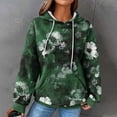 thumbnail image 2 of miqiqism Fashion Plaid Printed Sweatshirt for Women Gradient Graphic Vintage Drawstring Hoodies Cozy Drop Shoulder Thermal Pullover Blouses Trendy Jumper Tops,Green,XX-Large, 2 of 5