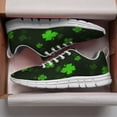 thumbnail image 3 of St Patricks Day Shoes for Women Breathable Running Sneakers Men Green Four Leaf Clover Shoes for Irish Festival Gift White Size 3.5, 3 of 5
