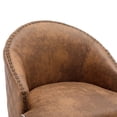 thumbnail image 6 of 360 Degree Swivel Bar Stools Set of 2, Counter Height Bar Chairs with Back and Footrest, Polyester Counter Height Bar Stools with Arm for Kitchen Dining Room, Coffee, 6 of 8