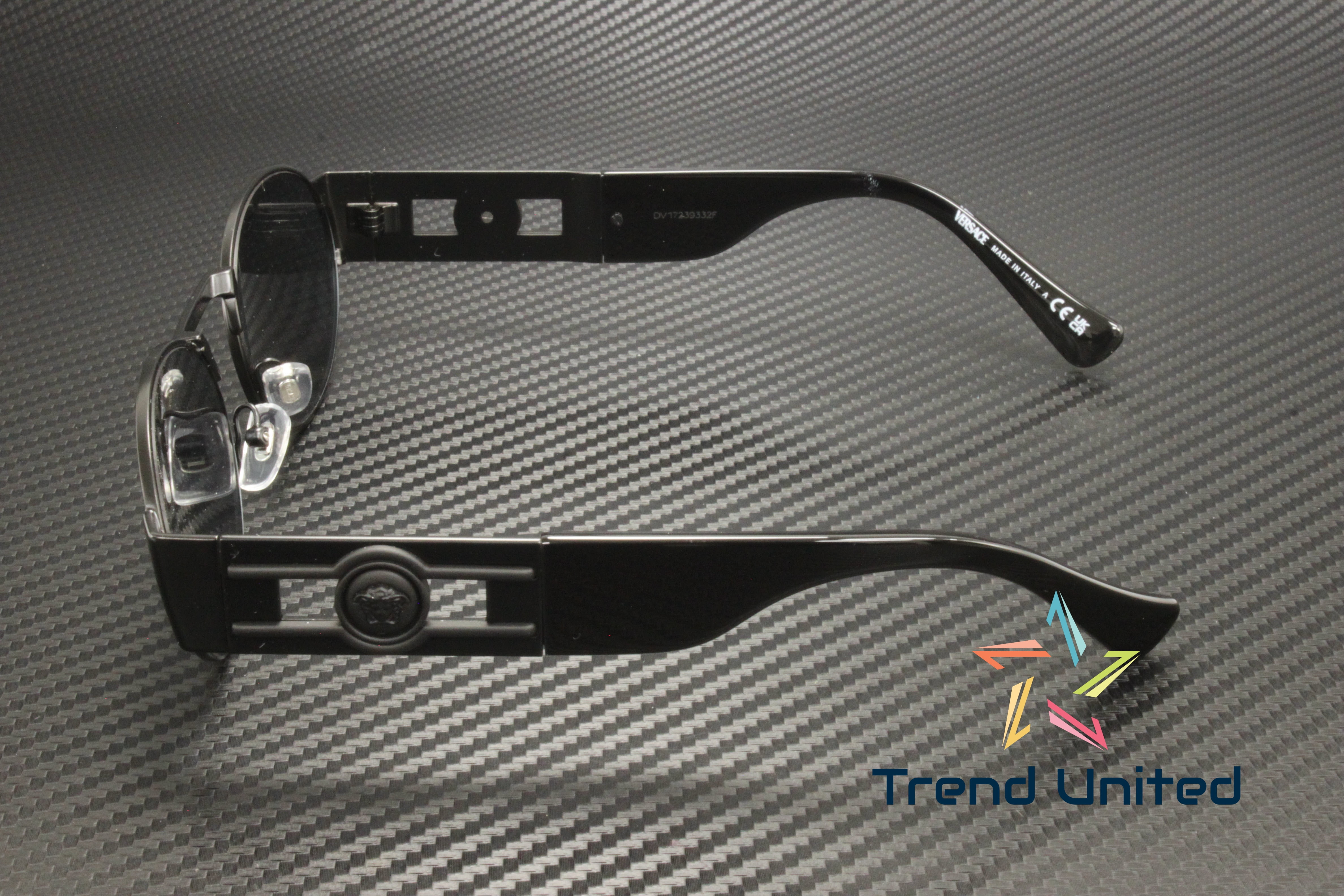 Versace ICONIC VE 2264 Metal Unisex Oval Sunglasses Matte Black 56mm Adult