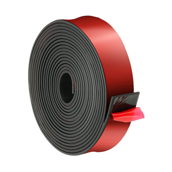 Uxcell Neoprene Rubber Strips 1.5" Wide x 1/8" Thick x 15' Long, Self Adhesive Rubber Sheet