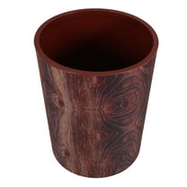 HOMEMAXS Decorative Retro Wood Grain Trash Bin Large Capacity Plastic Garbage Can Waste Basket Vintage Recycling Bin Waste Paper Basket For Office Home Kitchen Bathroom