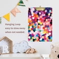 thumbnail image 4 of FORMRS Acrylic Clipboard with Low Profile Clip Standard A4 Letter Size, 12.5" x 9", Black Colorful Circles, 4 of 8