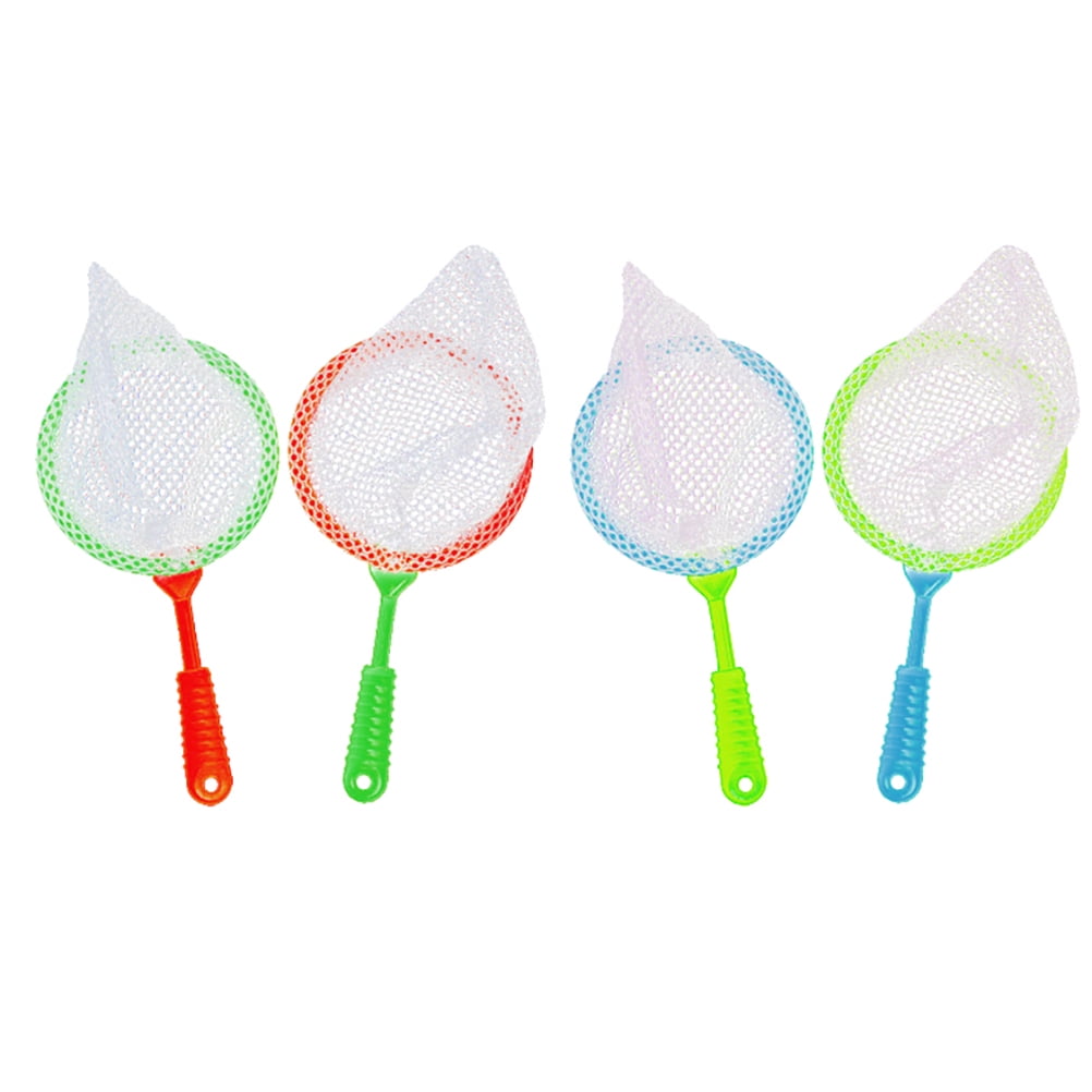 Etereauty 4Pcs Children's Plastic Large Fishing Nets Durable Kids Bug Catcher Nets Insect