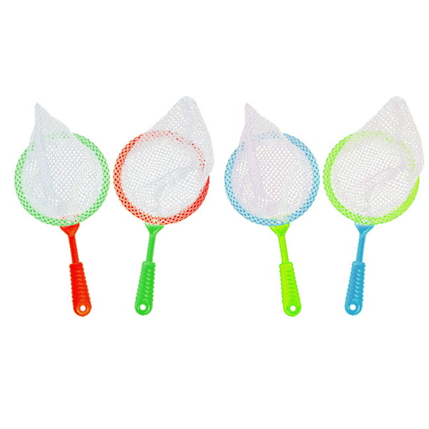 4pcs Children's Plastic Large Fishing Nets Durable Kids Bug Catcher Nets  Insect Collecting Net Bath Toy Adventure Tool Child Park Fishing Tools 