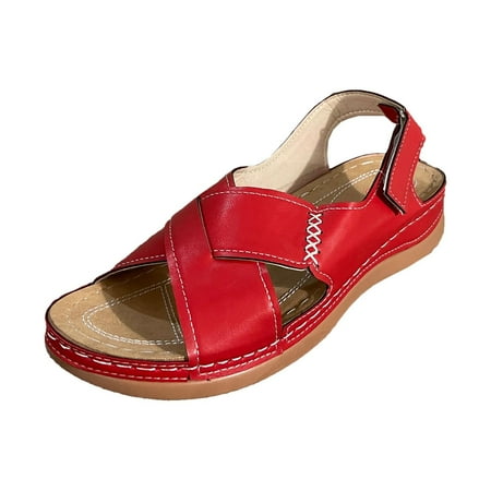 

Fpqtro 2023 Summer Women s Sandals Women Ladies Fashion Slope Heel Sandals Comfortable Round Toe Buckle Causal Sandals Shoes