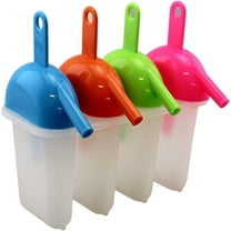 Ice Lolly Pop Mold Popsicle Maker with Straw - Makes 4.5" Healthy Snacks, No-Spill Drip Guard, Dishwasher Safe, Perfect for Juice, Yogurt, Gelatin - Ideal for Kids & Adults