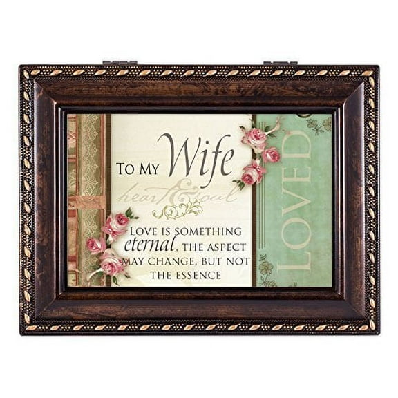 To My Wife Love Eternal Dark Wood Jewelry Music Boxâ€”Pachelbelâ€™s Canon in D