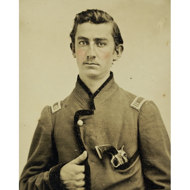 Print Civil War Soldier In Union Captains Uniform, circa 18611865