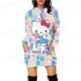 thumbnail image 3 of Sudadera con capucha de gran tamaño con estampado de otoño 2024, sudadera con capucha informal para mujer, sudadera HELLO KITTY, sudadera holgada informal ajustada con capucha, 3 of 5
