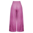 thumbnail image 6 of Nnhblu High Waist Wide Leg Pants for Women 0 Hot Pink Trousers with Pockets L, 6 of 6