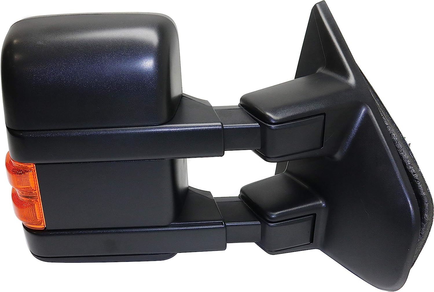 Towing Mirror Compatible With 2013-2014 Ford F-150 Right Passenger Side Heated In-housing Signal Light Textured Black Kool-Vue