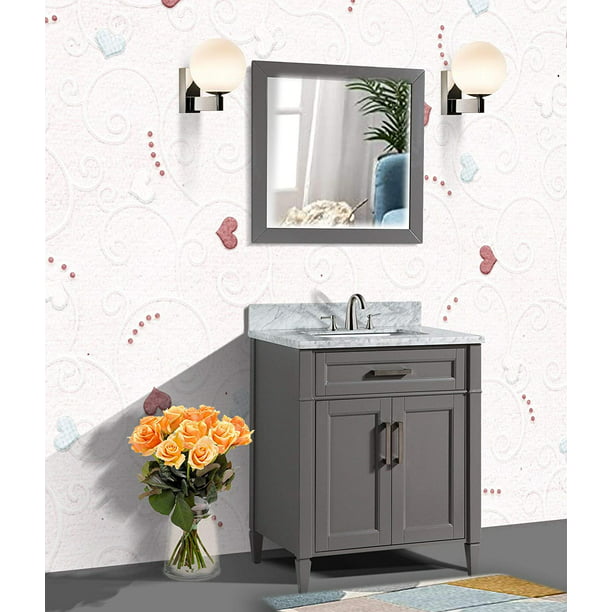 Single Sink Bathroom Vanity Set, 30 Inch Wide Bathroom Vanity With Top