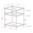 thumbnail image 4 of Furniture of America Mendry Glass Top 2-Shelf Side Table in Champagne Gold, 4 of 6