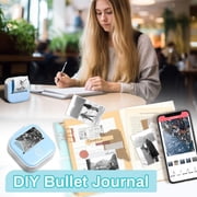 Phomemo T02 Portable Label Maker, Mini Sticker Printer, Bluetooth Inkless Sticker Maker Machine, Mobile Printer for Study Notes, Kids Gift, Photos, Journals, To-dos (Blue)