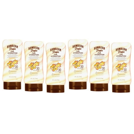 Hawaiian Tropic Silk Hydration Weightless Sunscreen Lotion, 6 Fl. Oz. - Pack of 6