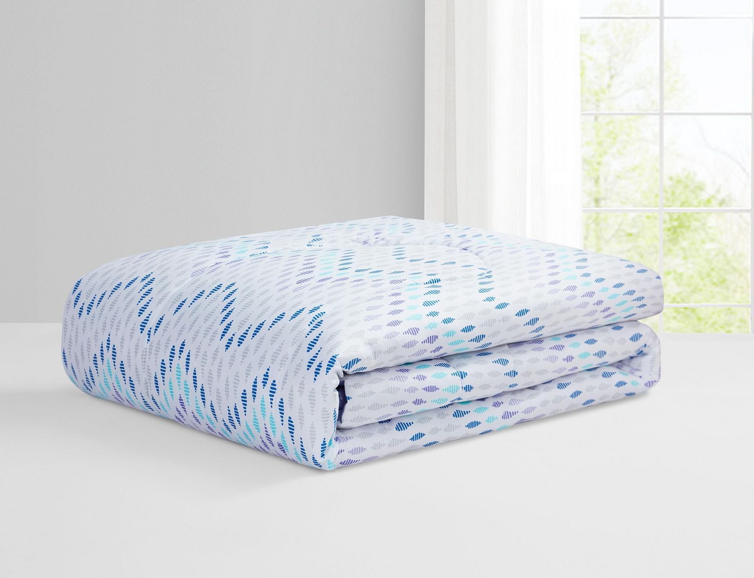 Mainstays Triss Lilac Chevron Comforter Twin, 1 piece