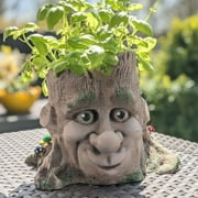 Milue Tree Stump Flower Pot Silicone Mold for Epoxy Resin Concrete Succulent Mould