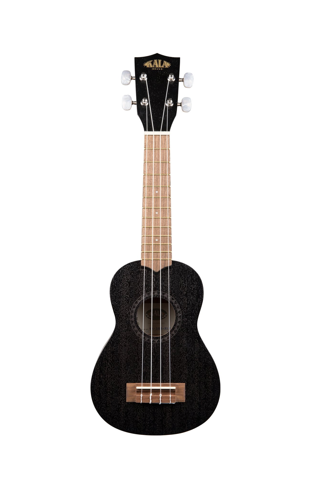 Kala KA-15S-BLK Satin Mahogany Soprano Ukulele - Black w/ Gig Bag
