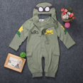 thumbnail image 2 of Newborn Baby Romper Long Sleeve Fastener Rompers+Hat Jumpsuit Casual Outfits Pilot Style, 2 of 4