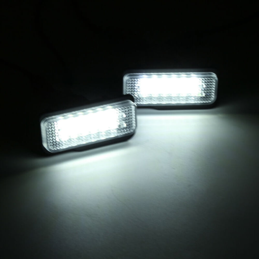 LEDFEWAG 2 Pièces LED Éclairage plaque immatriculation auto Compatible pour  C-S203/W203 5-porte;E-W211 4-porte;CLS-W219;SLK-R171