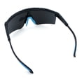 thumbnail image 6 of Mens 80s Vibe Color Mirror Rimless Oversized Shield Sport Sunglasses [Black Blue - Blue Mirror], 6 of 7