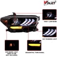 thumbnail image 3 of Winjet LED Headlights Fit For 2016-2019 Toyota Tacoma / 2020-2023 Tacoma(SR, SR5, TRD Sport models only),Sequential Turn Signal Light Tacoma Front Lamp (Glossy Black Housing Clear Lens), 3 of 9