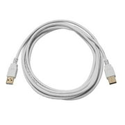USB 2.0 A Male to A Male 28/24AWG Cable (Gold Plated) - White - Monoprice®