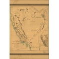thumbnail image 1 of 24"x36" Gallery Poster, Map of the gold regions of California 1849, 1 of 1