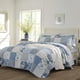 thumbnail image 1 of Laura Ashley - Juego De Edredón Tamaño Queen, Ropa De Cama Reversible De Algodón Con Fundas A Juego, Decoración Del Hogar Inspirada En Una Granja (Paisley Estampado Patchwork Azul Queen), 1 of 5