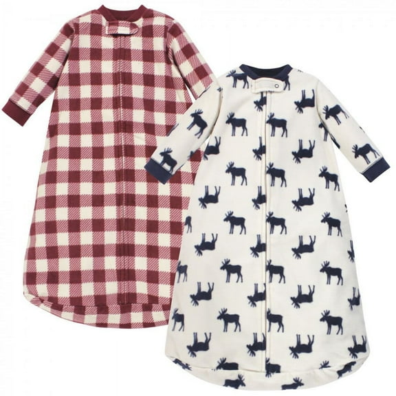 Little Treasure Baby Boy Long-Sleeve Fleece Sleeping Bag, Moose, One Size