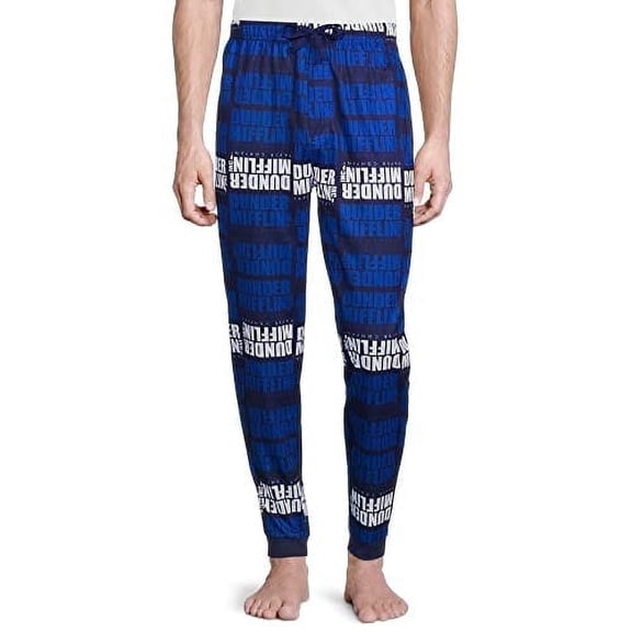 The Office Dunder Mifflin Men's Sleep Pants, Size S-2XL (Medium) Blue