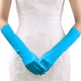 thumbnail image 4 of HJYCHN Long Over Elbow Gloves Solid Color Smooth Finish for Women Wedding Party Stage Formal Gloves Blue One Size, 4 of 4