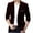Wine, variant on Miluxas Men Blazer Jacket formal Corduroy Casual Slim Suit Blazer Coat Jacket Wine 16-18(XL)